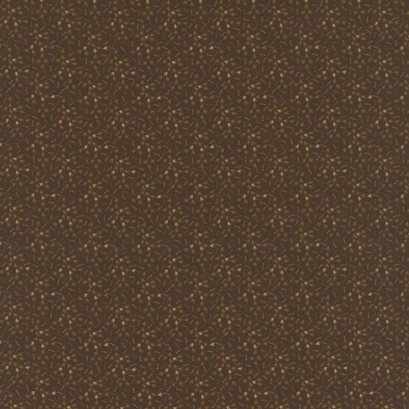 Brown fabric with nondescript arrow shapes.