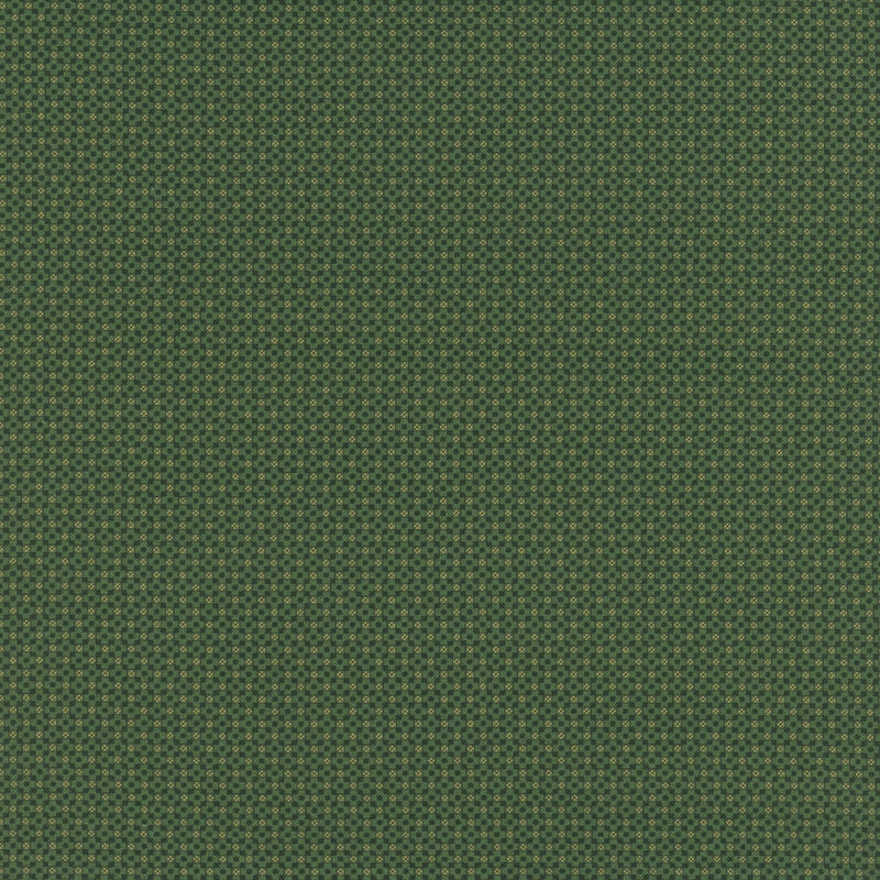 Green fabric with a tiny geometric print.