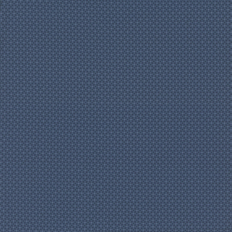 Blue fabric with a tiny geometric print.