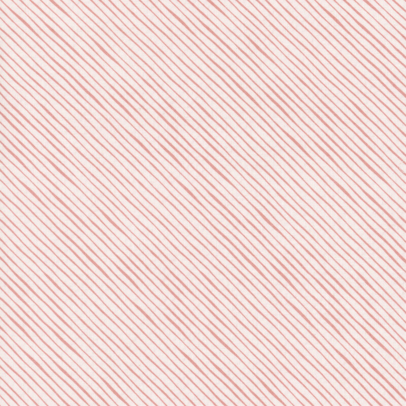 Diagonal lines in soft coral on a light cream background, creating a textured pattern.