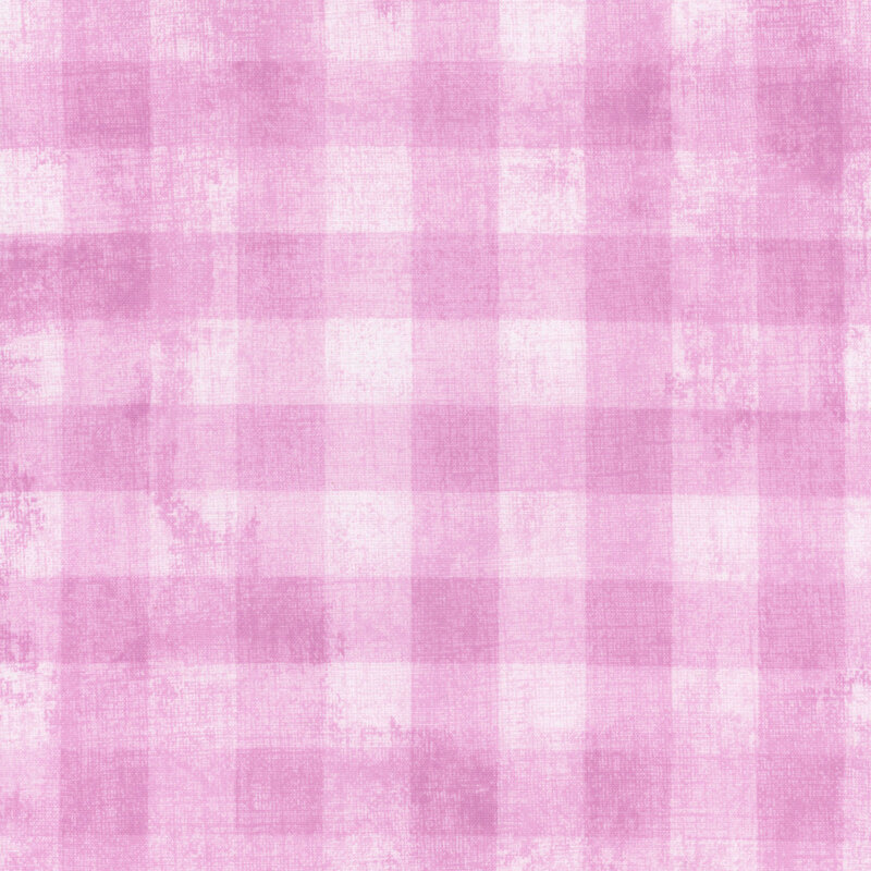 Soft pink textured background with a checkered pattern.