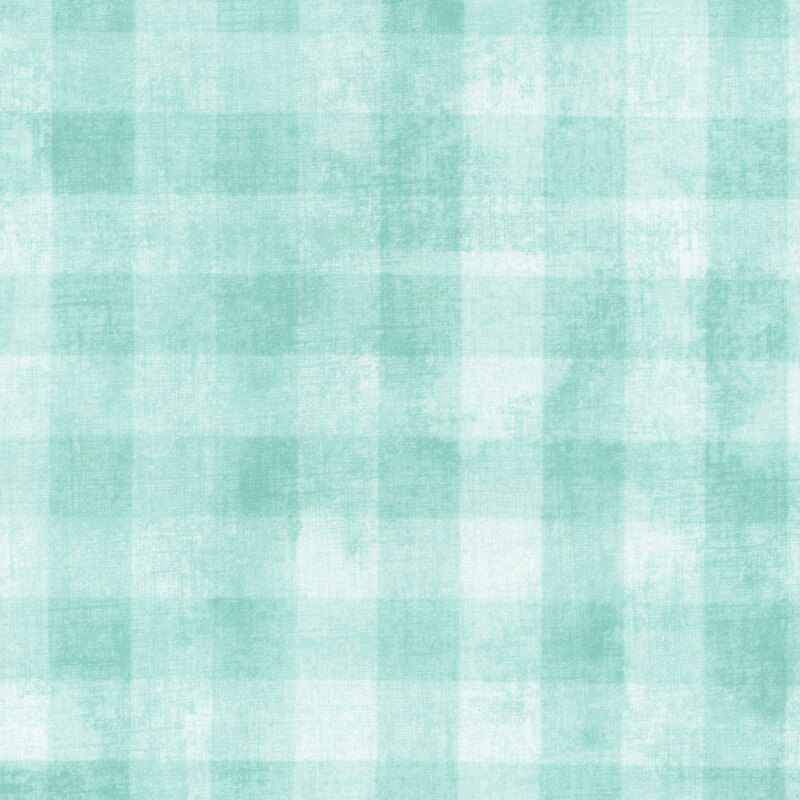 Light mint green plaid pattern with soft textures and subtle variations in shading.
