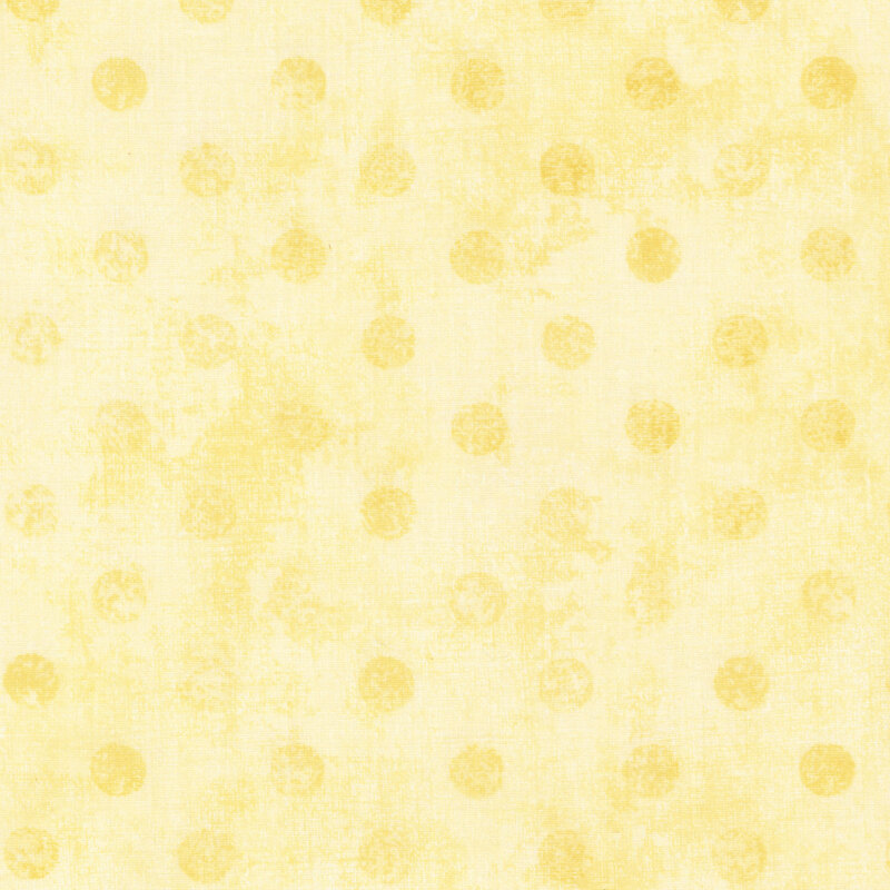 Light yellow background with evenly spaced, textured yellow polka dots.