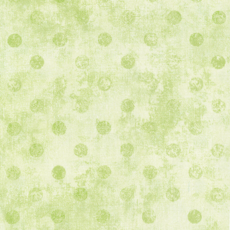 Light green textured background with faded circular polka dots arranged evenly across the surface.
