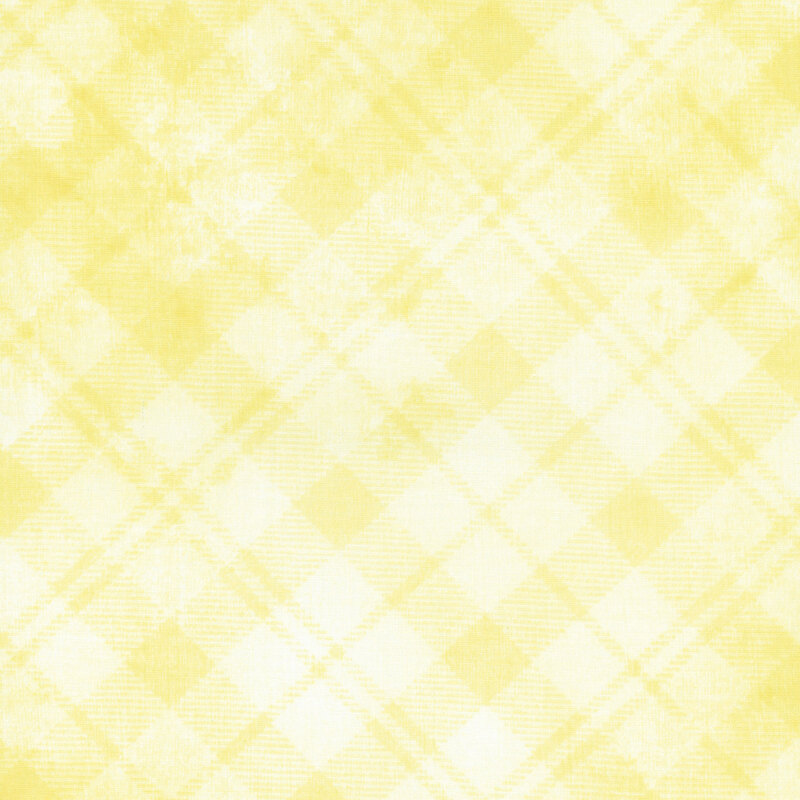 Light yellow plaid pattern with diamond shapes and subtle texture.