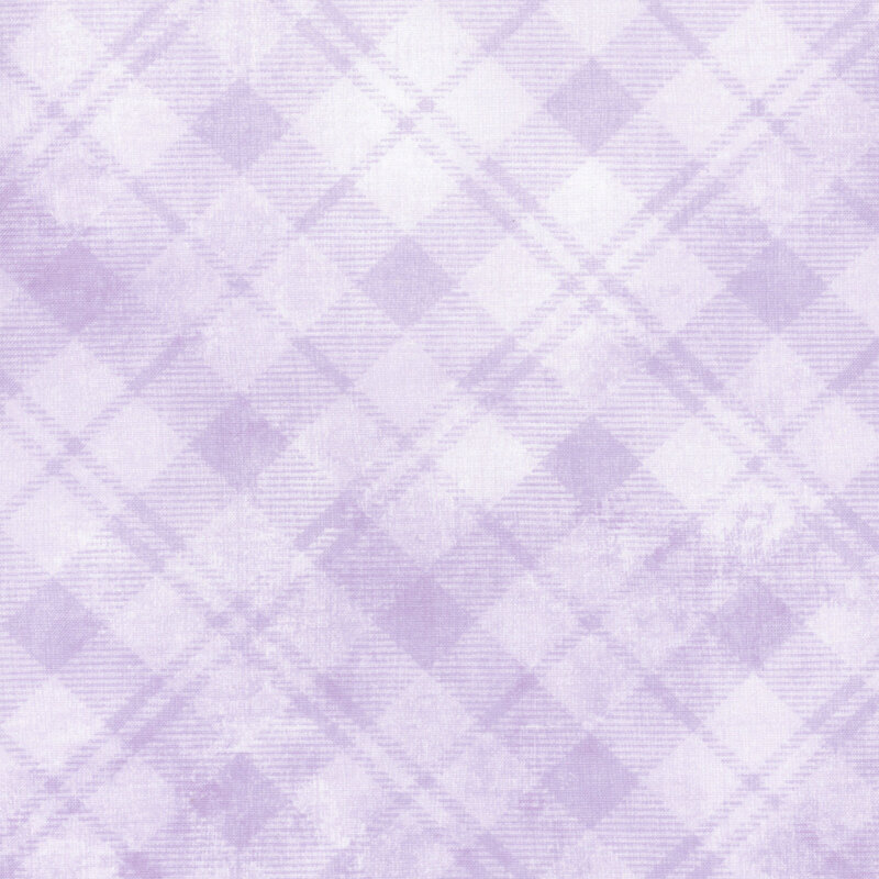 Light lavender plaid pattern with subtle texture and varying shades in a diamond grid design.