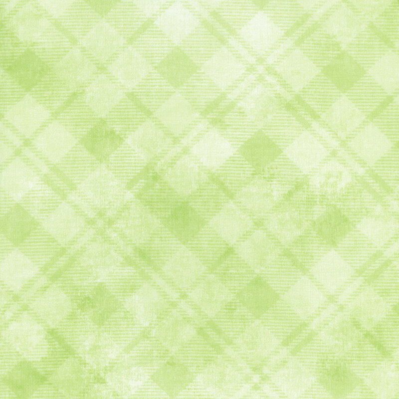 Light green plaid pattern with textured diamond shapes, creating a subtle, vintage appearance.