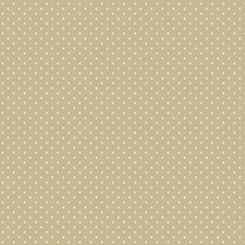 Tan fabric with tiny, cream textured shapes.