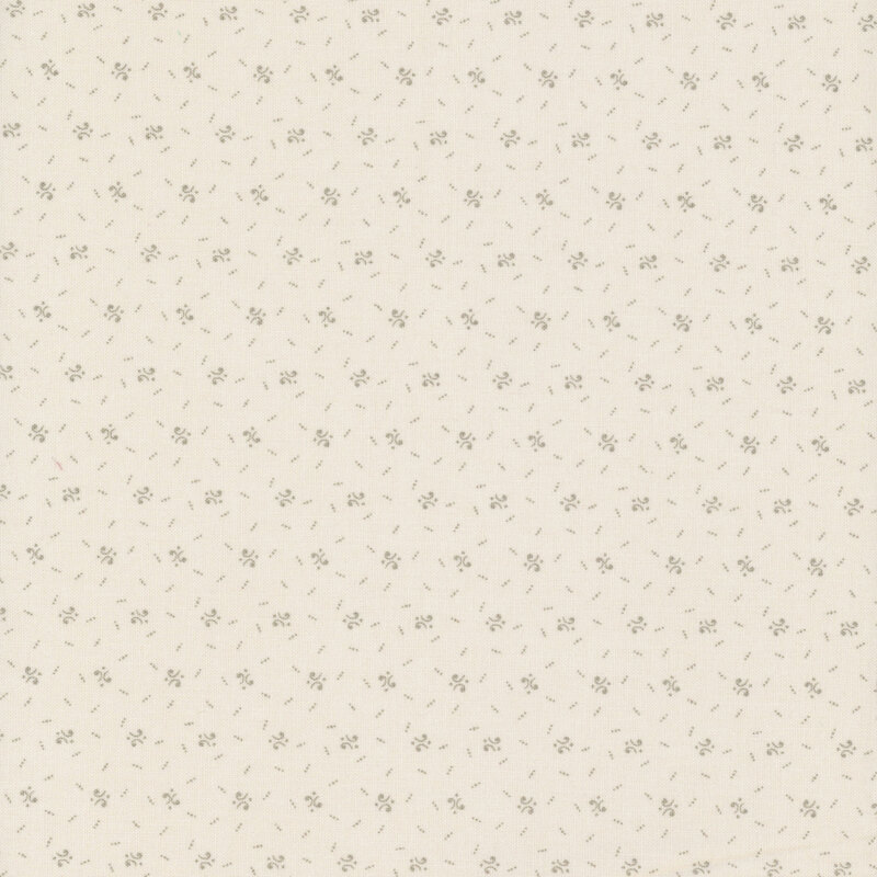 cream white fabric with a subtle pattern of small, calico designs.