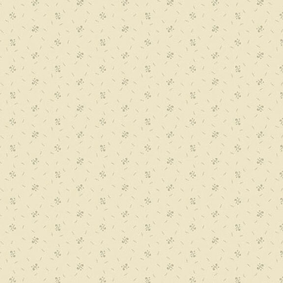 cream white fabric with a subtle pattern of small, calico designs.