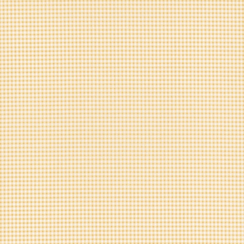 Yellow and white gingham fabric