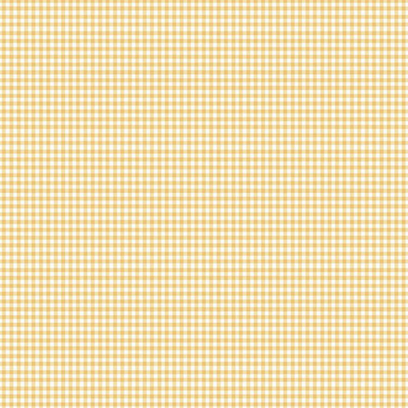 Yellow and white gingham fabric