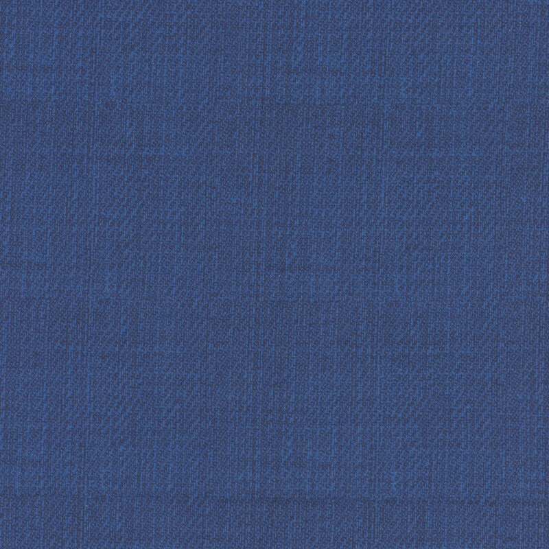 Solid fabric in a rich blue color, featuring a subtle texture pattern.