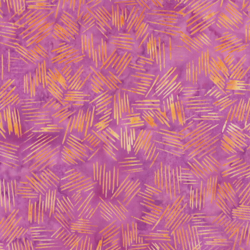 Abstract design with varied white and gold lines on a textured pink background.