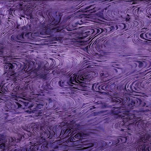 Abstract purple fabric pattern with swirling textures and shades.
