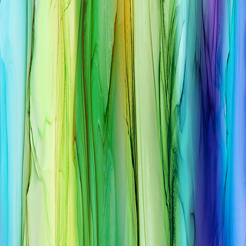 Watercolor stripes in shades of aqua, green, teal and purple.