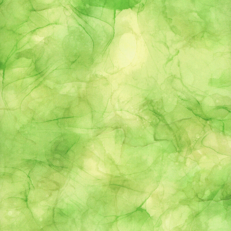 Mottled green watercolor fabric.
