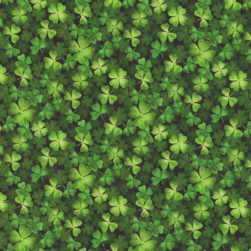 Seamless pattern of lush green leaves covering the entire fabric.