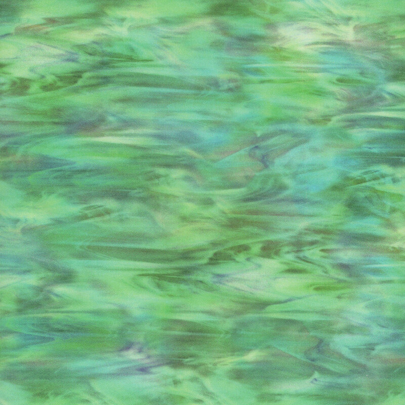 Blue-green fabric with a mottled wavy texture.