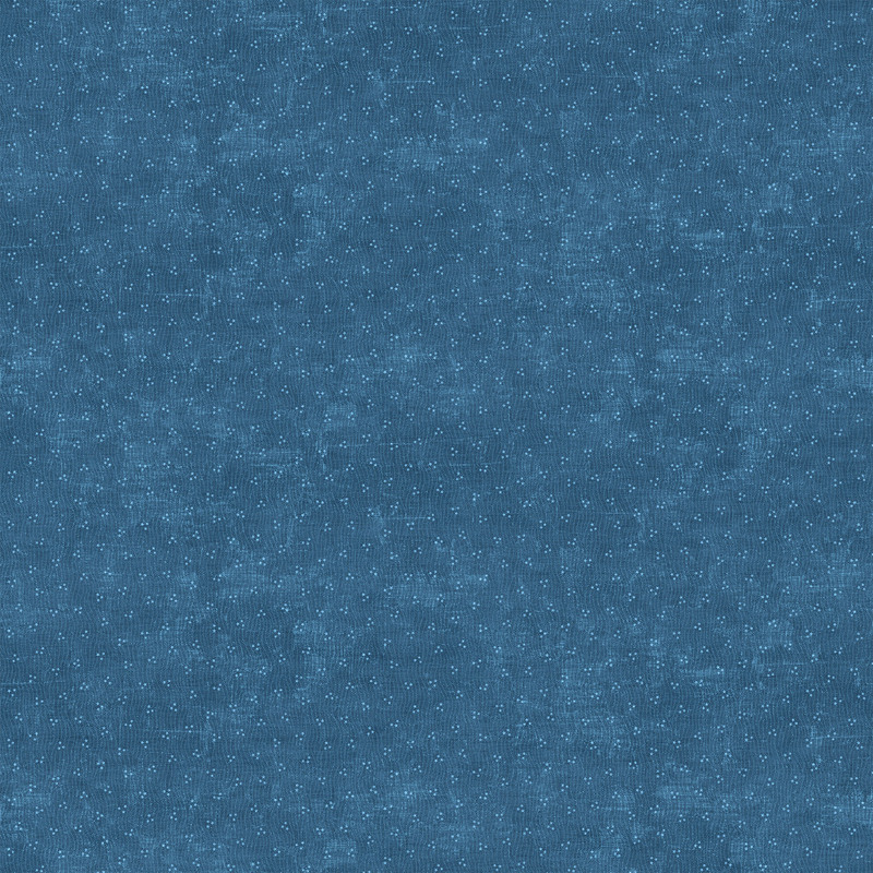 Blue fabric with subtle tonal dots scattered around.