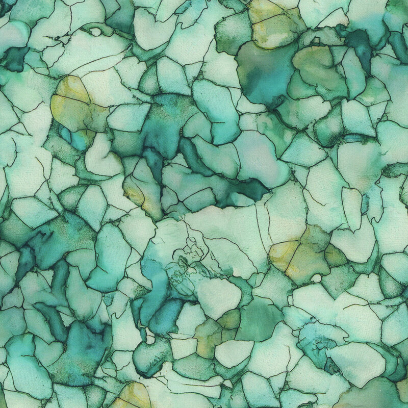 A tonal blue fabric with a mottled design.