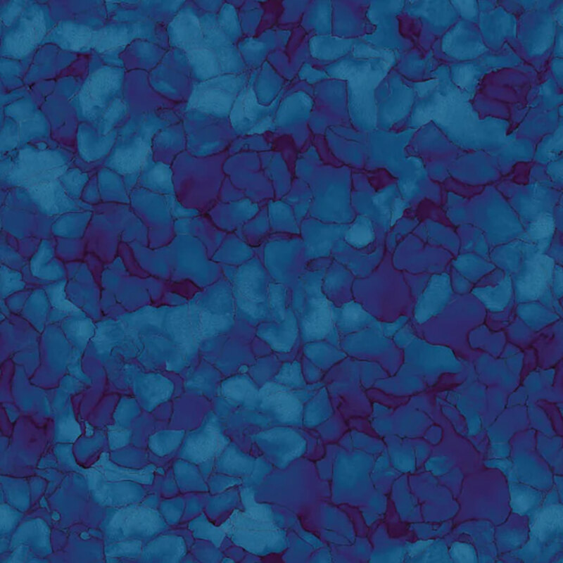 Tonal dark blue fabric with a mottled design. 