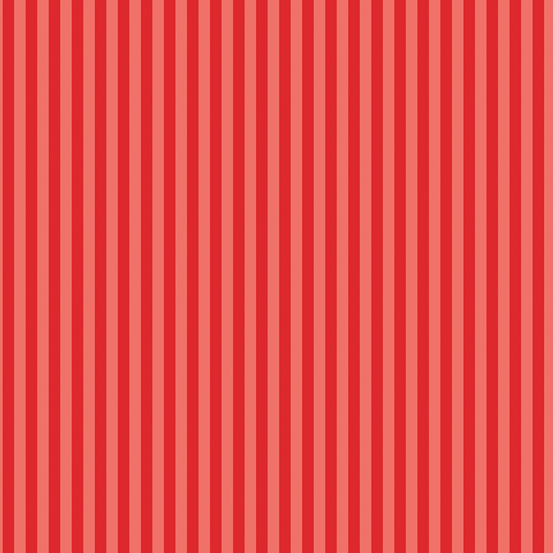 Red and pink vertical stripes create a simple, bold pattern.