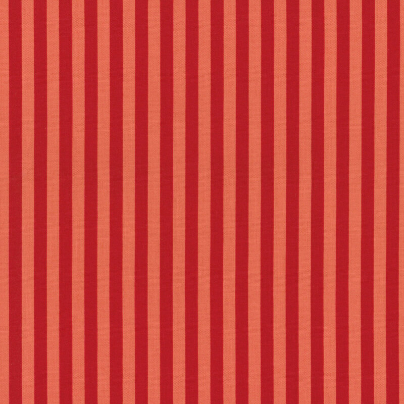 Red and pink vertical stripes create a simple, bold pattern.