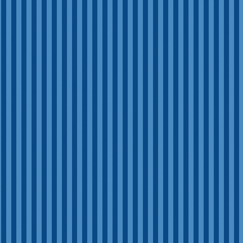 Vertical stripes in varying shades of blue create a textured background.
