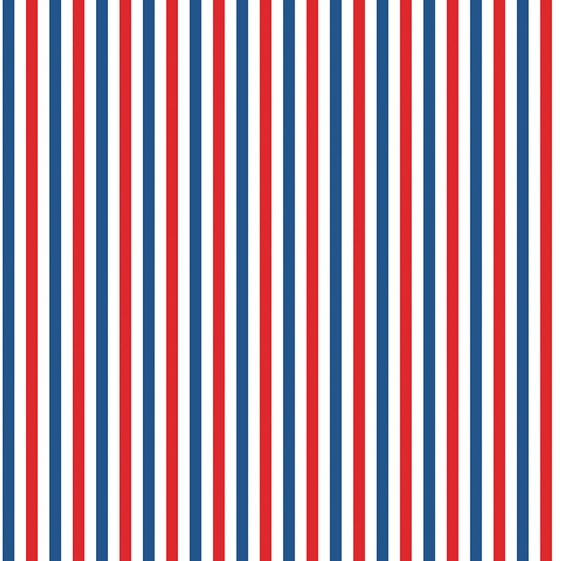 Vertical stripes in red, white, and blue on a white background create a vibrant, colorful pattern.