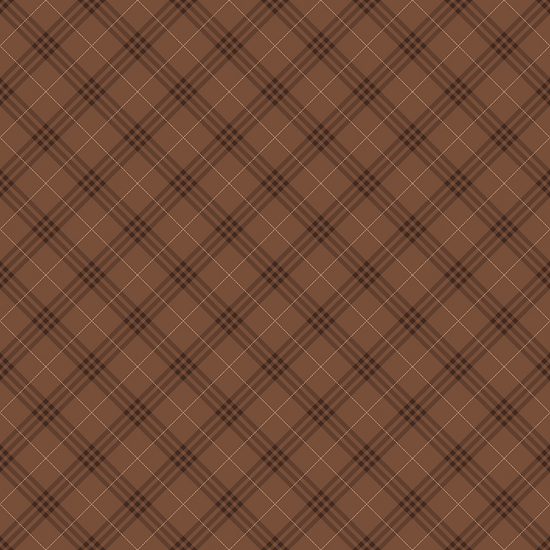 Brown plaid pattern with thin black lines creating a crisscross design.