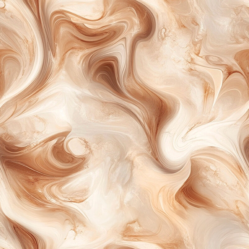 Abstract swirling pattern in soft beige and warm brown tones, creating a fluid, marbled effect.