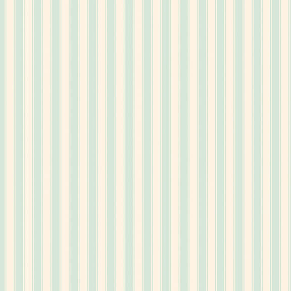 Vertical stripes in soft turquoise and cream