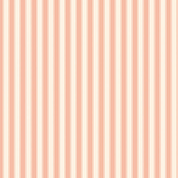 Vertical stripes in peach and cream