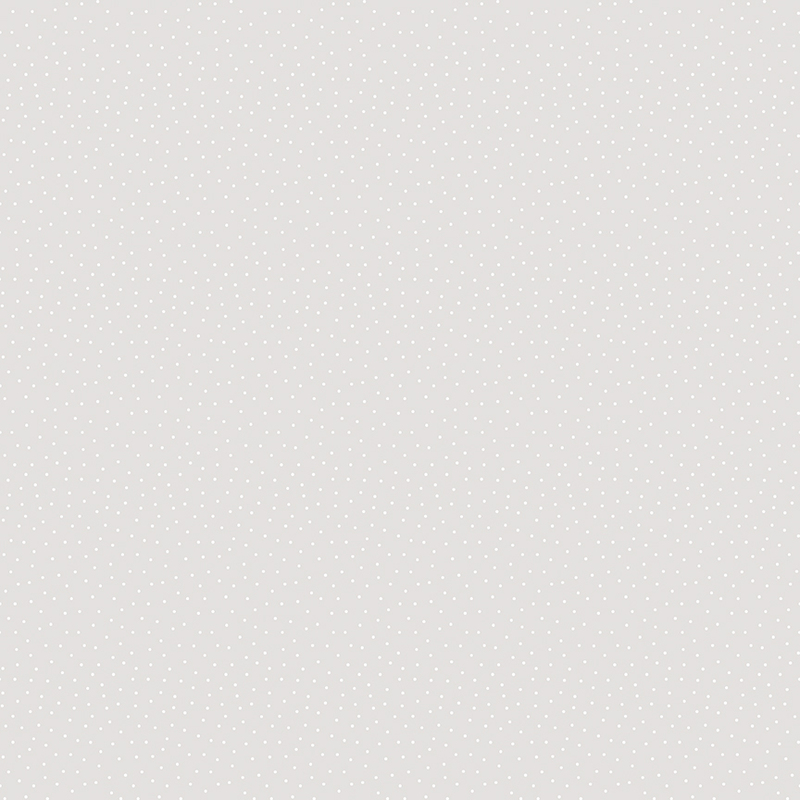 White-on-white fabric with white pearlized and scattered polka dots.