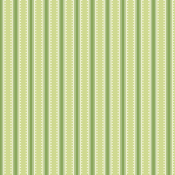 Lime and pastel green ticking stripes with pearlized accents.