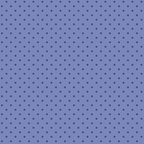 Dark periwinkle blue fabric with tonal polka dots.