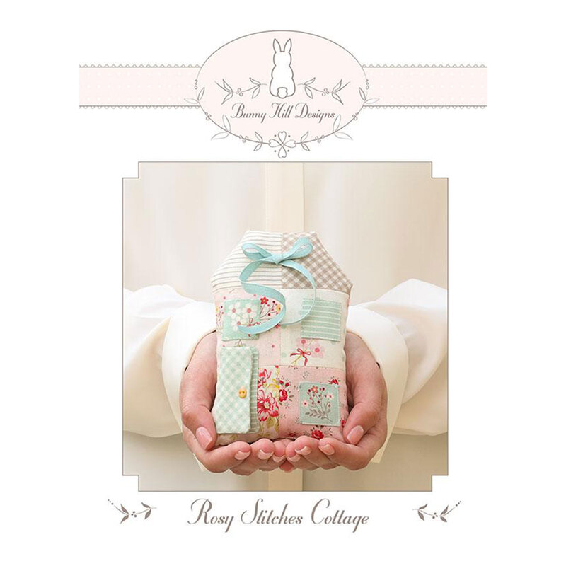 Front cover of the pattern showing the completed Pillow project and the Bunny Hill Logo.