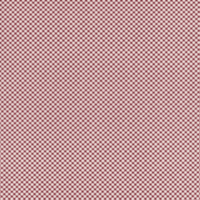 Red and white checkered pattern with small squares repeating throughout the image.