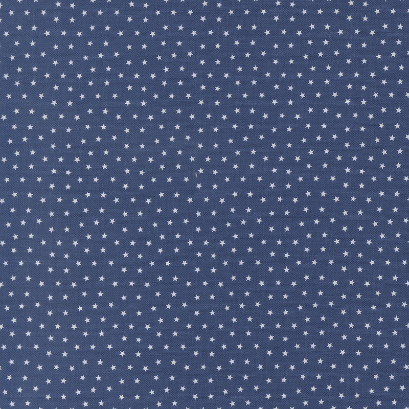 Navy fabric with tiny scattered white stars.