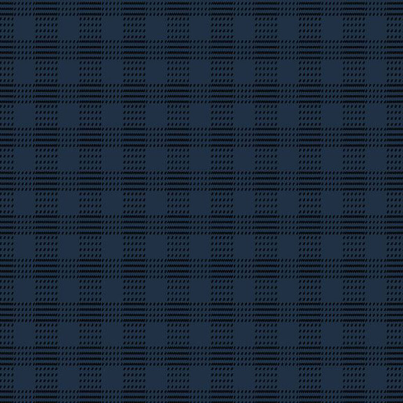Navy fabric with dark blue dots in a plaid pattern.