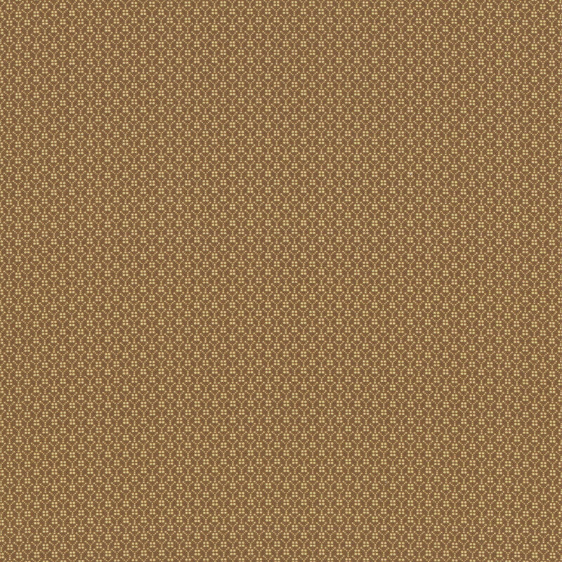 Brown fabric with a tiny geometric square pattern.