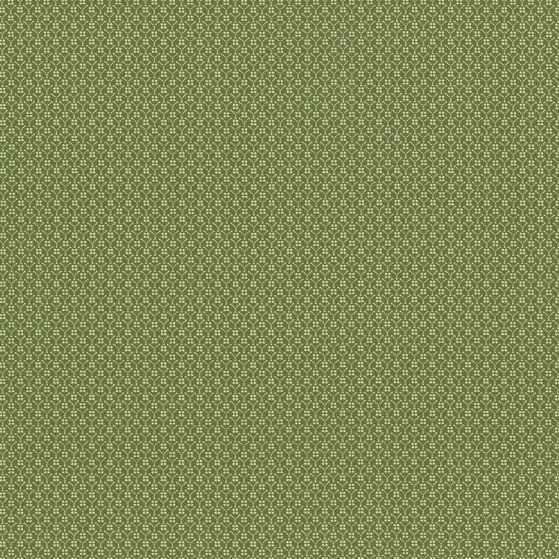 Green fabric with a tiny geometric square pattern.