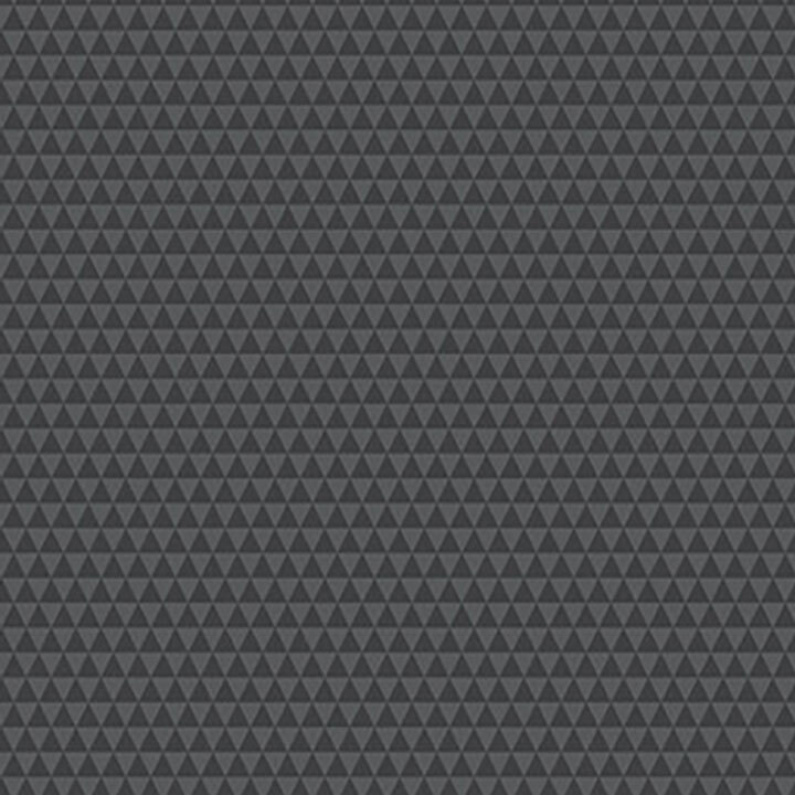 Dark gray fabric featuring a repeating pattern of small triangles.
