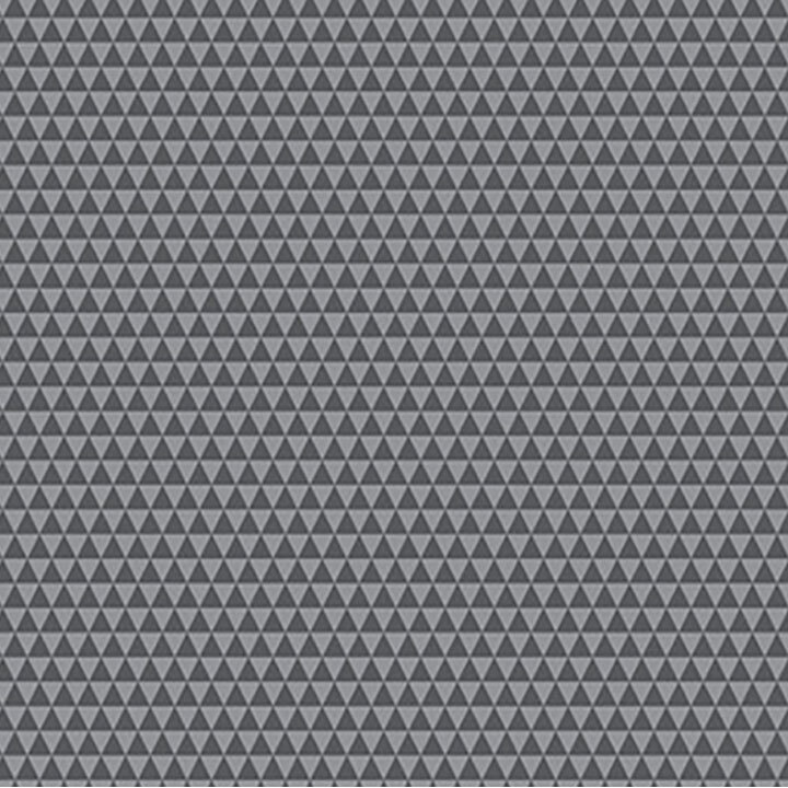 Gray fabric featuring a repeating pattern of small triangles.