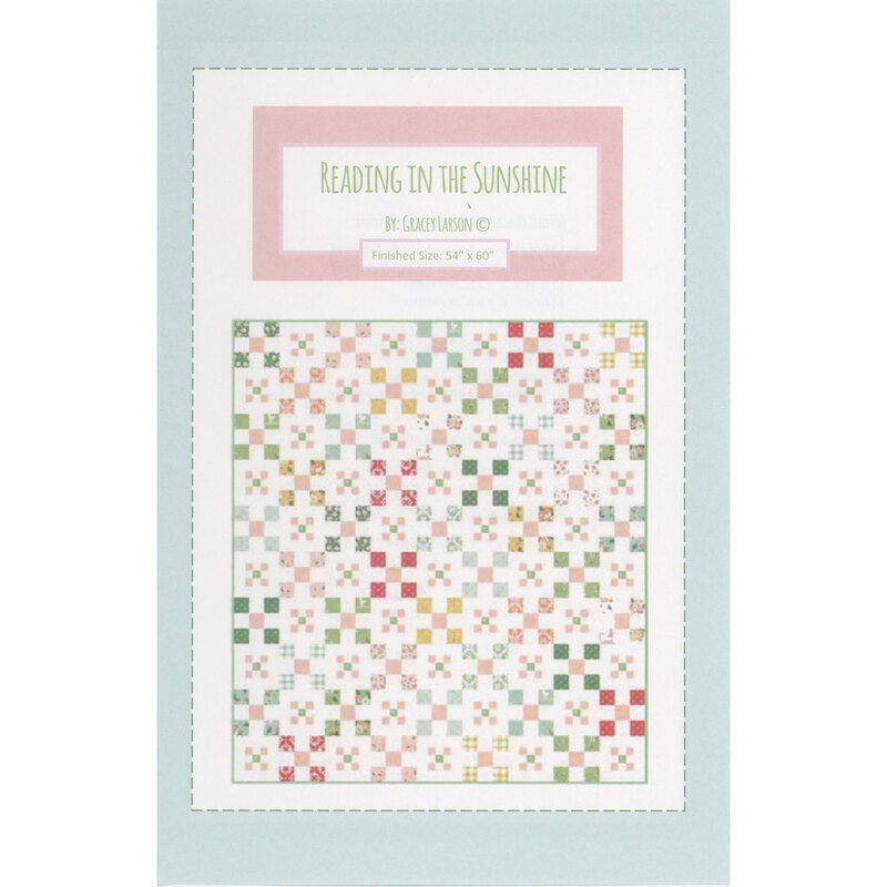Cover featuring Reading in the Sunshine with a colorful patchwork design and title above.