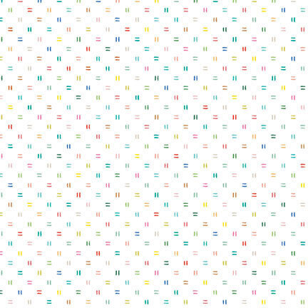 Double-dash lines in colors of blues, reds, greens, and yellows on a white background.