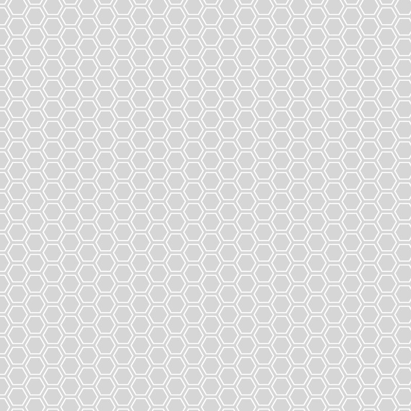 Light gray fabric with a white honeycomb pattern.