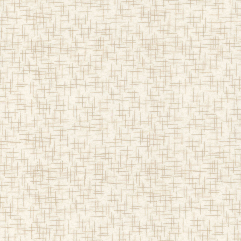 Cream fabric with tonal crosshatching textures.