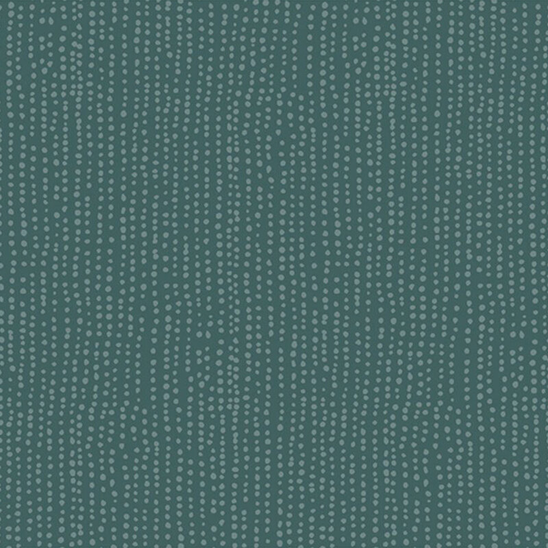 Eucalyptus green fabric with vertical rows of wobbly tonal dots.